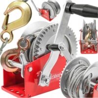 Troliu manual, vinci, 816 Kg, lungime calbu 10m, grosime cablu 4.8 mm, mecanism cu clichet, Verke