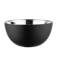 Bol din otel inoxidabil, vas pentru bucatarie, capacitate 3.8 litri, diametru 24 cm, negru, Florina