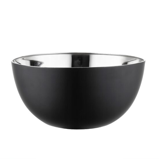 Bol din otel inoxidabil, vas pentru bucatarie, capacitate 3.8 litri, diametru 24 cm, negru, Florina