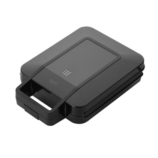 Sandwich-maker, putere 1200W, maner izolat, 2 functii, sistem de blocare, invelis antiaderent, negru, Florina