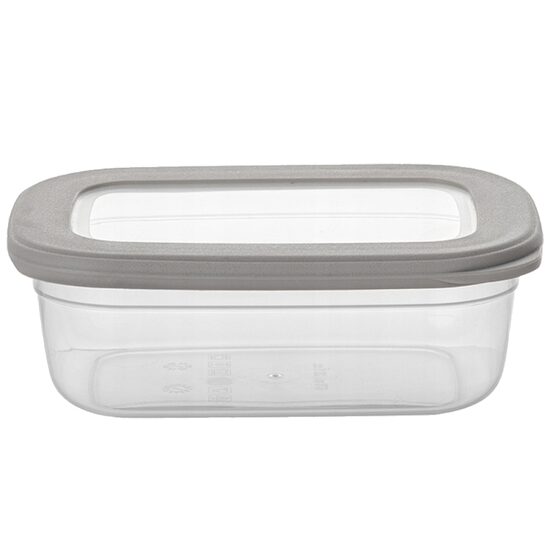 Caserola dreptunghiulara alimentara transparenta, cu capac 13.8x20x6.5cm -1.2l, Florina