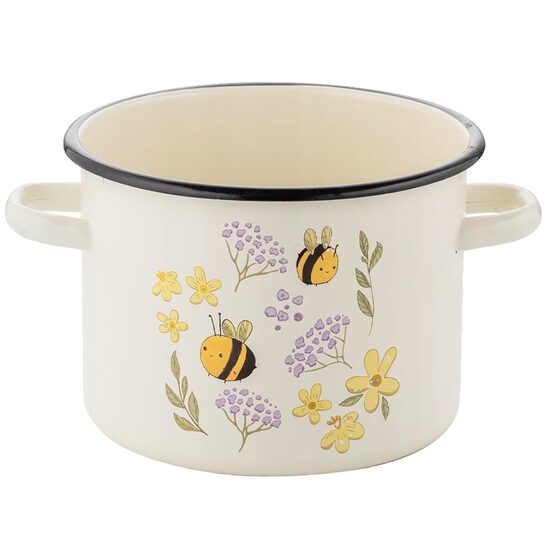 Oala Albina, din otel emailat sticlos,18cm-3.2l, Florina