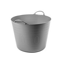 Cos multifunctional, din plastic gri, 26l, 46x40x32, Florina