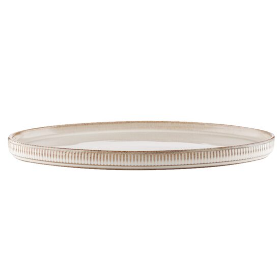 Platou oval din ceramica crem, 32x18cm, Evia calitate superioara, Florina