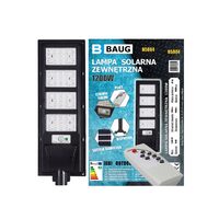 Lampa cu incarcare solara, pentru exterior, proiector 1200 W 1760 lm, cu telecomanda, Led, Baug