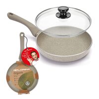 Tigaie din aluminiu cu invelis antiaderent, 20 cm, gri, Sandy Florina