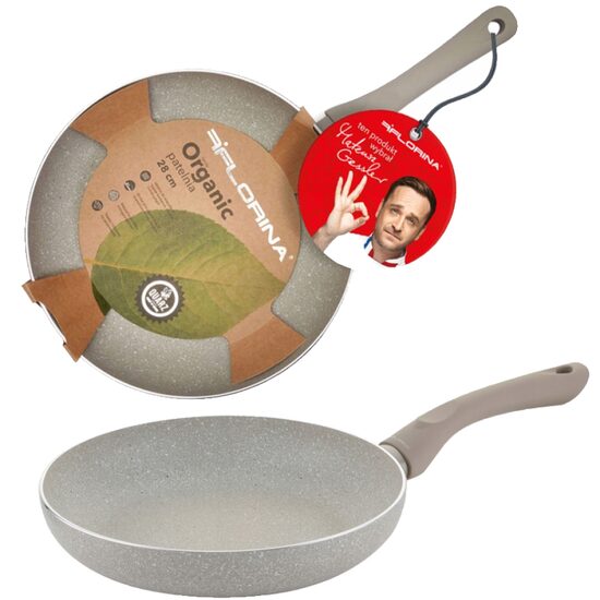 Tigaie din aluminiu cu invelis antiaderent, 28 cm, gri, Sandy Florina