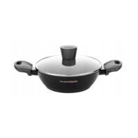 Oala joasa Bono, Aluminiu, 20cm, 1.6l, neagra, Florina