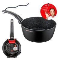 Cratita din aluminiu, cu invelis de marmura, 16cm, 1.1l, Bono, Florina