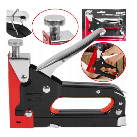 Capsator manual pentru tapiterie, capsa tip U 4 - 14 mm, C 10 - 12 mm, T 10 - 14 mm, Verke