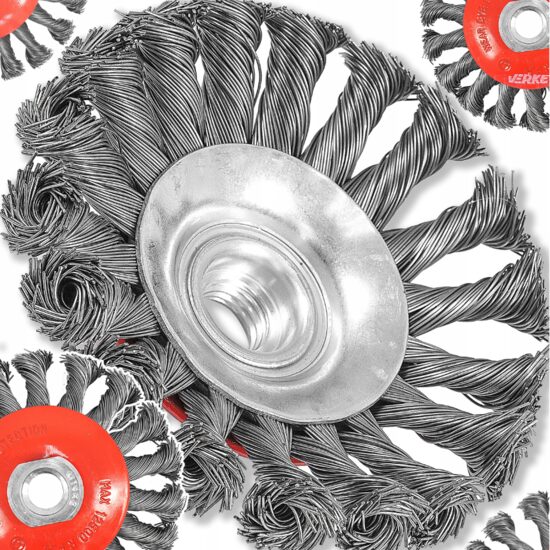 Perie sarma circulara cu toroane, 100mm, M14, sarma impletitata, Verke