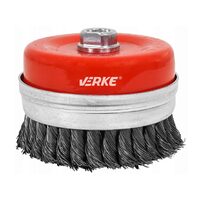 Perie sarma tip cupa, cu toroane, otel, 75mm, M14, Verke