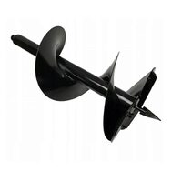 Burghiu pamant calitate premium 30 cm x 80 cm, pentru motoburghiu, varf rasucit, Verke