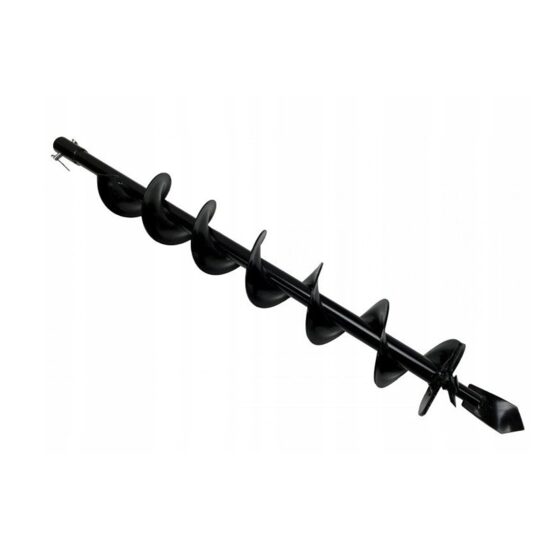 Burghiu pamant calitate premium10 cm x 80 cm, pentru motoburghiu, varf plat, Verke