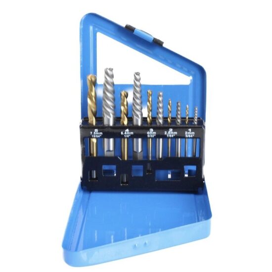 Set de burghie extractoare pentru suruburi deteriorate, HSS 4241, 10 bucati, Satra