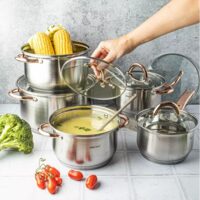 Set 5 oale cu capac,16/16/18/20/24 cm,rose ,Kinghoff