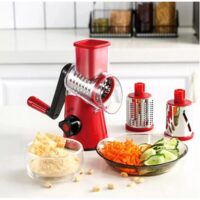 Razatoare manuala pentru legume si fructe, rosu, 26,5x12,5x24cm, KingHoff