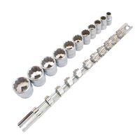 Set chei tubulare, 12 unghiuri 3/8", 11 piese, Asta