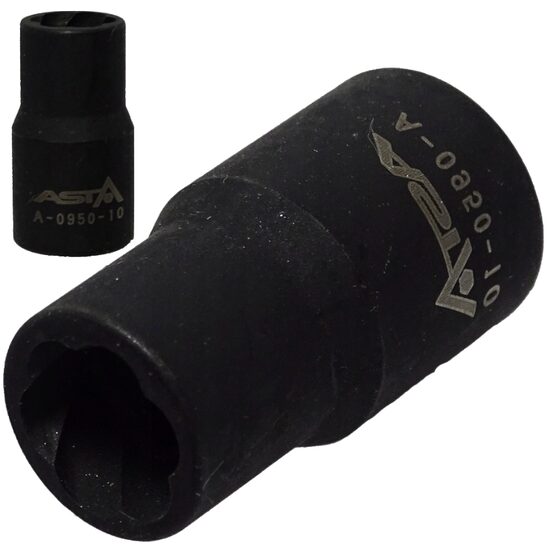 Cheie tubulara pentru suruburi deteriorate, 3/8" 10 mm, Asta