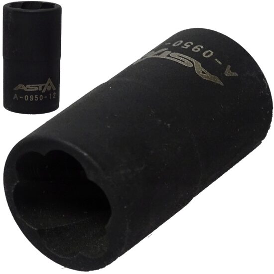 Cheie tubulara pentru suruburi deteriorate, 3/8" 12 mm, Asta