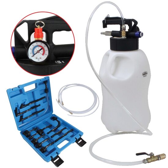 Pompa de ulei pneumatica, pentru cutii de viteze automate, rezervor 10 litri, 0-30 PSI, Satra