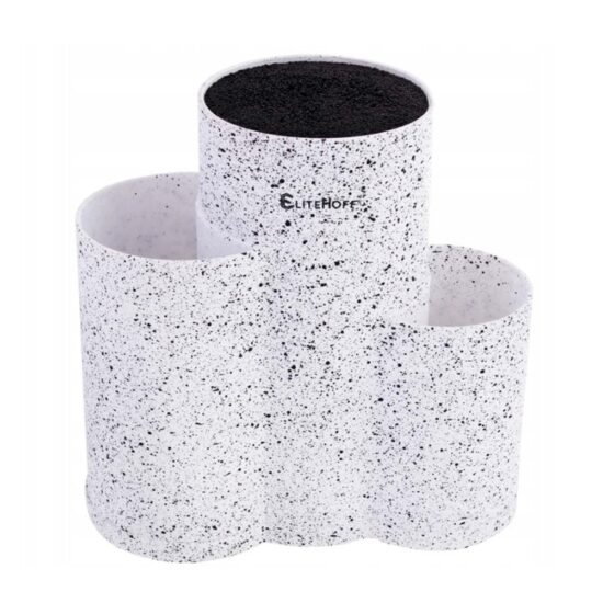 Suport cutite, 3in1, marmorat, 23x10x22,2 cm, KingHoff