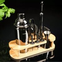 Set de barman pentru preparare de bauturi, cocktail ,16 piese, gri antracit , Klausberg