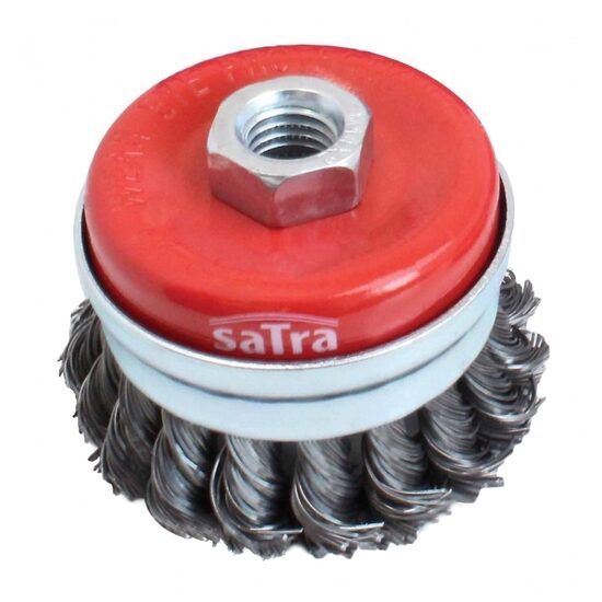 Perie circulara din sarma pentru polizor unghiular, 65 mm, M14, Satra