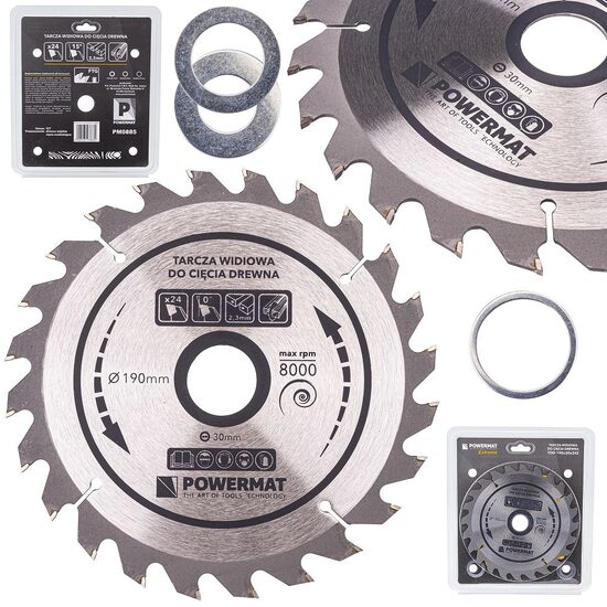 Disc circular pentru lemn, 190 x 30, 24 dinti, vidia, Powermat