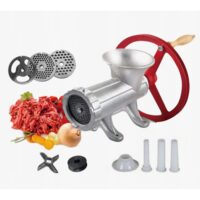 Masina manuala de tocat carne, din fonta, numarul 32, cu fulie pentru actionare electrica, Kinghoff