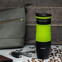 Cana termica din inox, verde, capacitate 500ml, Kinghoff