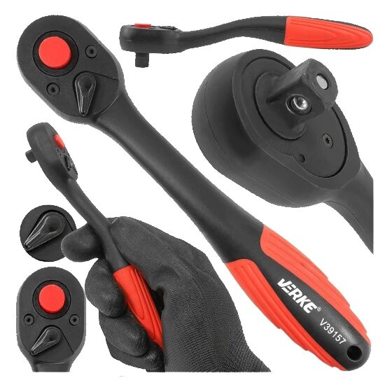 Cheie cu clichet, antrenor 1/2", 72 dinti, 245 mm, Verke