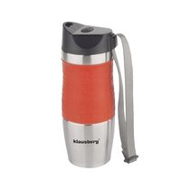 Termos din inox, portocaliu, capacitate 380ml,  Klausberg
