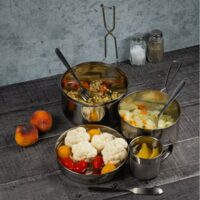 Set vase camping, inox, 7 piese, 15,4/15/13cm, Kinghoff