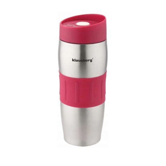 Termos din inox, capacitate 0,4L, cu ornament colorat, Klausberg