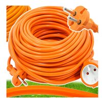 Cablu prelungitor pentru curent, lungime 40 metri,  grosime 2x1 mm, 2500 W, portocaliu, Verke