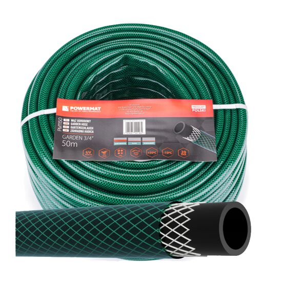 Furtun pentru gradina Garden Premium, 3/4", 50 m, 3 straturi, Powermat