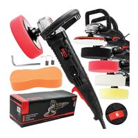 Set masina de polisat cu 5 bureti, diametru disc 180 mm, putere 2400 W, Red Technic