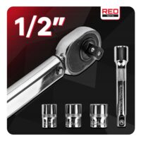 Cheie dinamometrica 1/2", 470 mm, 28-210 Nm, Red Technic