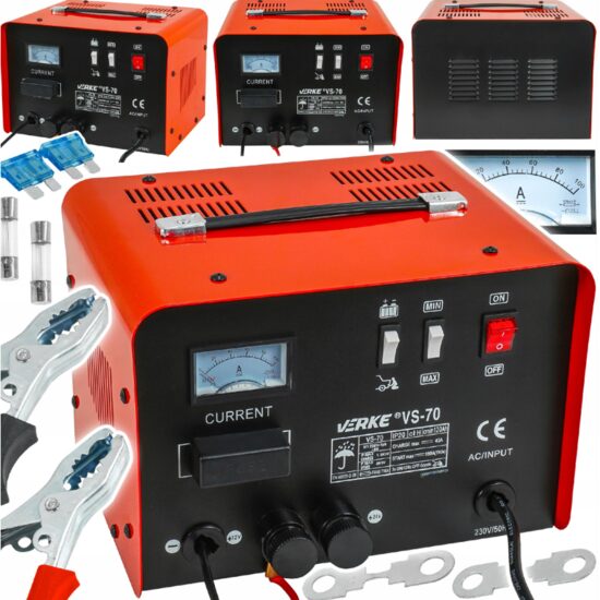 Redresor, incarcator auto, robot pornire, pentru baterii 12-24V, 180 A, Verke