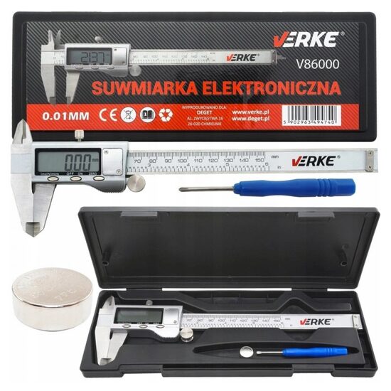 Subler electronic, 0-150 mm, afișaj LCD, Verke
