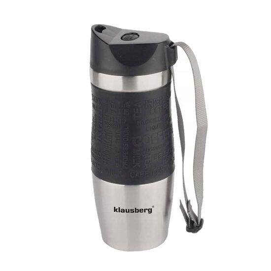Termos din inox, negru, capacitate 380ml,  Klausberg