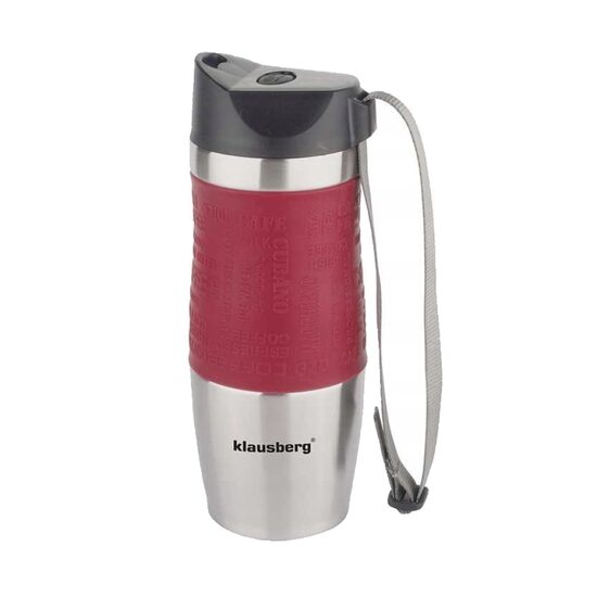 Termos din inox, rosu, capacitate 380ml,  Klausberg