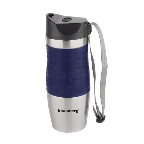 Termos din inox, albastru, capacitate 380ml,  Klausberg