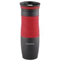 Cana termica din inox, rosu, capacitate 500ml, Kinghoff