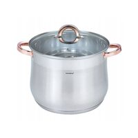 Oala din inox cu capac din sticla, diametru 26 cm, capacitate 10.7 litri, Klausberg