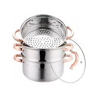 Set de 4 piese, oala pentru fiert cu abur, inox, diametru 22 cm, capacitate 4 litri, Klausberg