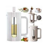 Infuzor din sticla, aparat pentru cafea, ceai  sau ierburi, capacitate 350 ml, gri, Klausberg