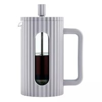 Infuzor din sticla, aparat pentru cafea, ceai  sau ierburi, capacitate 600 ml, gri, Klausberg