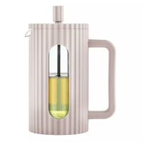 Infuzor din sticla, aparat pentru cafea, ceai  sau ierburi, capacitate 600 ml, bej, Klausberg